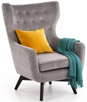 Popielaty fotel do karmienia typu uszak - Xoda