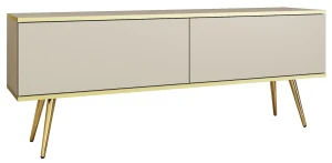 Szafka pod TV beż piaskowy + złoty - Olix 7X