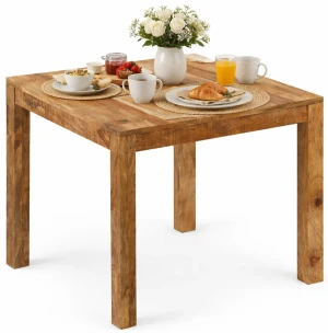 Brązowy mały stół z drewna mango - Prinis