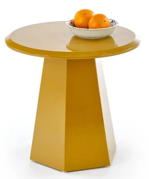 Musztardowy stolik kawowy na nóżce - Zovo