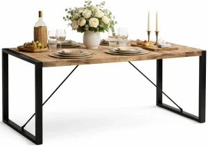 Industrialny stół z drewna 80x160 – Fulo 3X