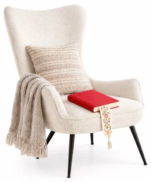 Wypoczynkowy fotel kremowy- Ekilore