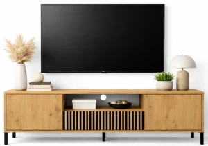 Szafka RTV na nóżkach dąb artisan - Valdi 7X