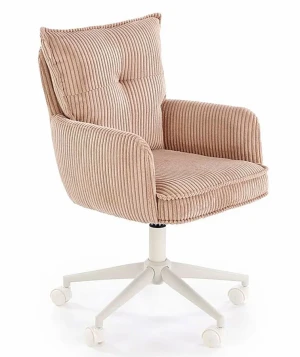 Różowy nowoczesny fotel obrotowy - Oniko
