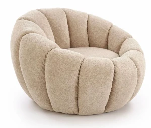 Beżowy nowoczesny fotel wypoczynkowy - Jowina