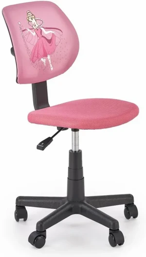 Różowy obrotowy fotel dla dziewczynki - Klen