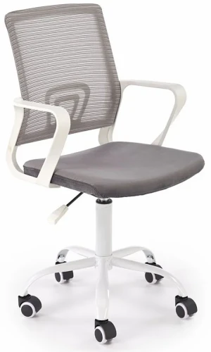 Popielaty obrotowy fotel młodzieżowy - Fixiv