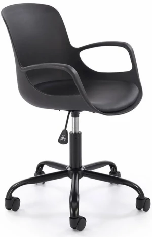 Czarny obrotowy fotel młodzieżowy do biurka - Mexo