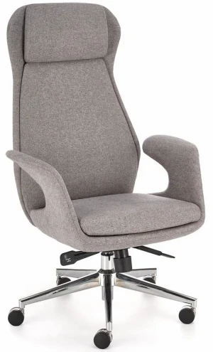 Popielaty fotel obrotowy do komputera - Pammi