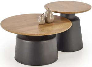 Zestaw okrągłych ław kawowych - Marlen