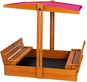 Czerwona piaskownica z daszkiem 120 cm - Hose