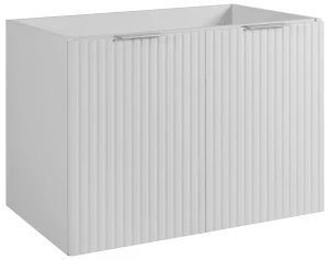 Biała dwudrzwiowa szafka wisząca do łazienki 80 cm - Onellia 10X