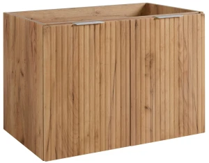 Dwudrzwiowa szafka łazienkowa 80 cm dąb craft złoty - Onellia 10X