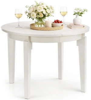 Biały rozkładany stół - Leaf