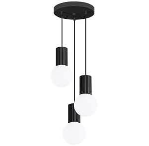 Czarny loftowy żyrandol - K600-Buble