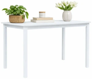 Biały stół z drewna kauczukowego – Cortez