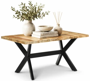 Jasnobrązowy stół z drewna mango – Glefro 4X