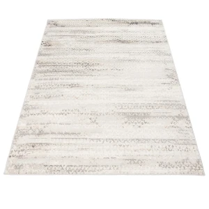Przecierany dywan w pasy z ornamentem - Julin 2X