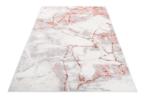Szaro-czerwony dywan marmur - Glumor 2X