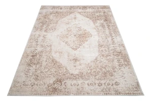 Biało-beżowy dywan w duży romb - Winture 3X