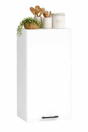 Biała minimalistyczna górna szafka kuchenna 40 cm - Vivienne 15X