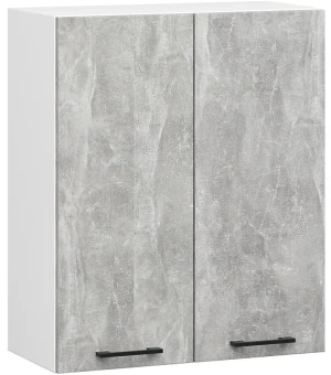 Dwudrzwiowa szafka kuchenna z półkami w kolorze betonu 80 cm - Poli 13X