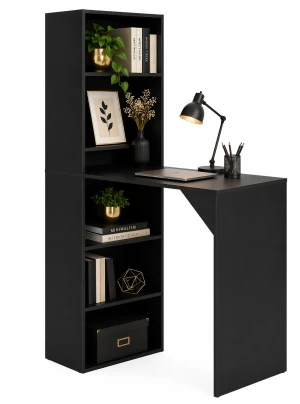 Stolik barowy z szafką Pastels – czarny