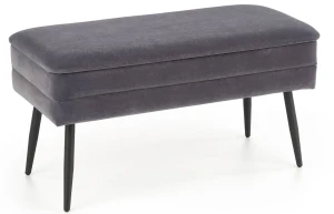 Szare tapicerowane siedzisko ze schowkiem - Wisp 4X