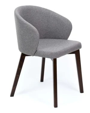 Drewniane szare tapicerowane krzesło - Bentrix 7X