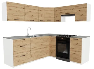 Meble narożne do kuchni dąb artisan - Hemi