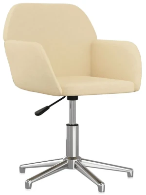 Kremowe obrotowe krzesło do biura - Rush
