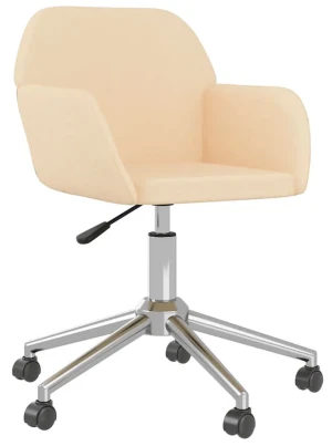 Kremowy nowoczesny fotel obrotowy do biura - Slik