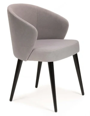 Szare tapicerowane krzesło kubełkowe - Gifix 3X