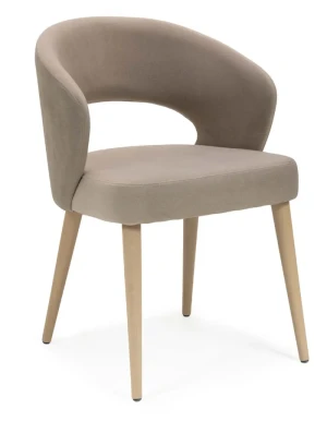 Stylowe beżowe krzesło tapicerowane - Zoni 3X