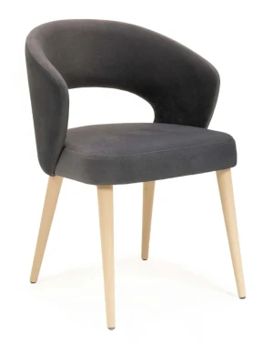 Czarne krzesło kubełkowe - Zoni 3X