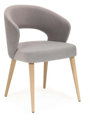 Szare krzesło na bukowych nogach - Zoni 3X
