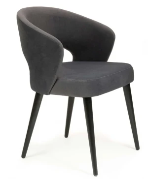 Czarne krzesło tapicerowane - Zoni 4X