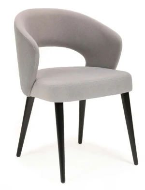 Szare krzesło na czarnych nogach - Zoni 4X