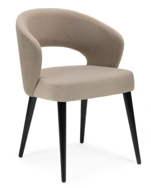Nowoczesne beżowe krzesło tapicerowane - Zoni 4X