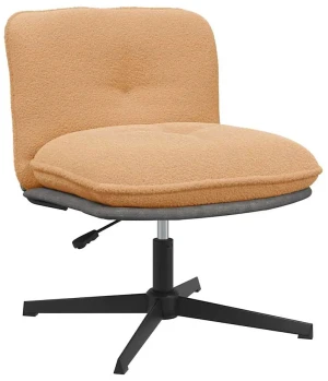 Beżowy nowoczesny fotel obrotowy - Zing