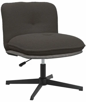 Czarny minimalistyczny fotel obrotowy - Zing