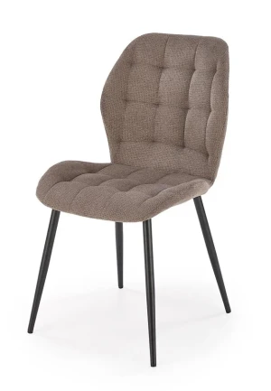 Popielate nowoczesne krzesło tapicerowane - Luremo