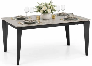 Rozkładany stół z blatem imitującym marmur - Drix