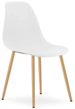 Białe metalowe krzesło kuchenne - Exin 3X