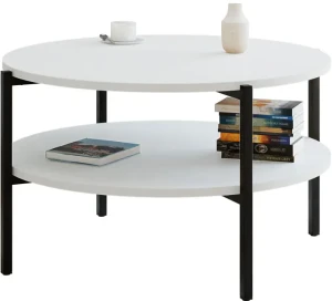 Biały stolik kawowy do salonu - Fablle 4X