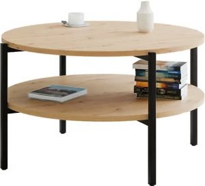 Okrągły stolik kawowy dąb artisan - Fablle 4X