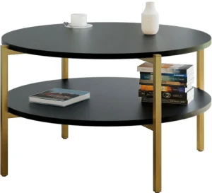 Czarny nowoczesny stolik kawowy - Fablle 5X