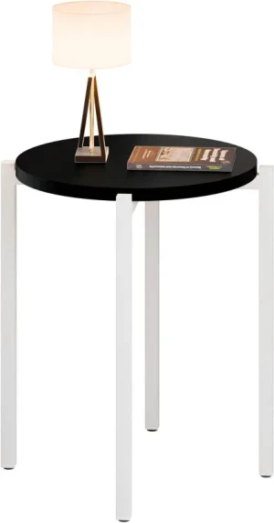 Czarny okrągły stolik kawowy - Cito 3X