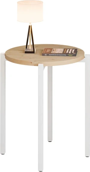 Nowoczesny okrągły stolik kawowy dąb artisan - Cito 3X