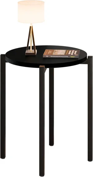 Czarny okrągły stolik kawowy - Cito 4X